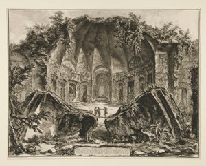 Rester av gudens tempel Canopus vid Hadrianus av Giovanni-Battista Piranesi