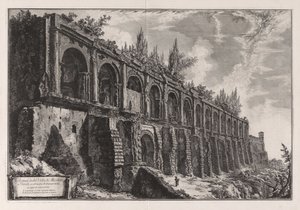 Rester av Maecenas villa i Tivoli ... ur Vedute di Roma av Giovanni Battista Piranesi