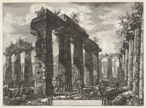 Basilica di Paestum i Paestum Olika vyer av resterna av tre stora byggnader som fortfarande står kvar vid Paestum (serietitel) Différentes vues de quelques restes de trois grands édifices qui subsistent encore dans l