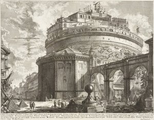 Utsikt över Aelius Hadrianus mausoleum (Castel Sant