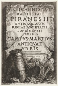 Frontispiz mit Widmung an Robert Adam, in Il Campo Marzio dell