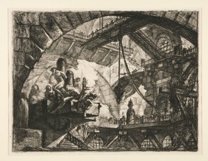Carceri, X: Fångar på en utskjutande plattform av Giovanni Battista Piranesi