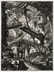 Fantastiska fängelser: trappor och vindbrygga av Giovanni Battista Piranesi