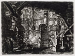 Pelaren med kedjan (Blad 16 i: Carceri d