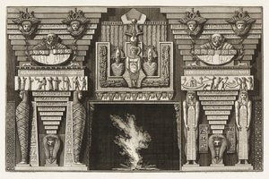 Etruskisk skorsten, från olika sätt att pryda stigarna av Giovanni Battista Piranesi