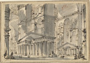 Fantasi om ett antikt bad av Giovanni Battista Piranesi