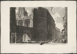 Forum des Augustus in Rom (Veduta degli avanzi del Foro di Nerva) (Gezichten op Rome) (Vedute di Roma disegnate ed incise da Giambattista Piranesi architetto Veneziano)