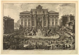 Fontänen i Trevi av Giovanni-Battista Piranesi