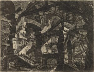 Från serien The Imaginary Prisons (The Prisons of Invention) av Piranesi, Giovanni Battista (1720-1778). Kopparstick, ca 1761, Privat samling av Giovanni Battista Piranesi