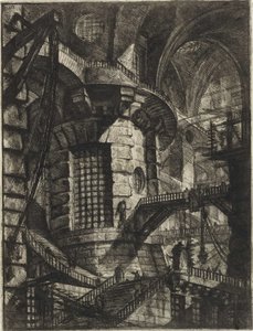 Från serien The Imaginary Prisons (The Prisons of Invention) av Piranesi, Giovanni Battista (1720-1778). Kopparstick, ca 1761, Privat samling av Giovanni Battista Piranesi