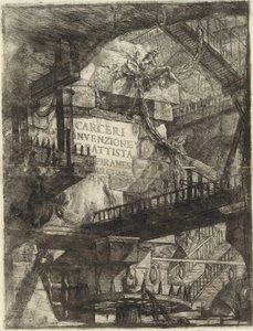 Från serien The Imaginary Prisons (The Prisons of Invention) av Piranesi, Giovanni Battista (1720-1778). Kopparstick, ca 1761, Privat samling av Giovanni Battista Piranesi