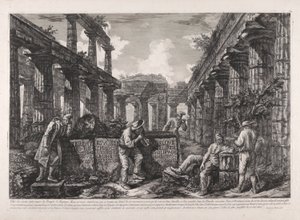 Frontispice, från Olika vyer av av Giovanni-Battista Piranesi