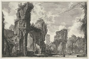 Gezichten op Rome, de Campagna, etc. (122 blad) Ruinerna av Sisto, eller båda av den stora salen i Terme Antoniniane (titel på objektet) Gezichten op Rome (serietitel) Utsikter över Rom tecknade och graverade av Giambattista Piranesi-arkitekten Ve(nez)iano av Giovanni Battista Piranesi
