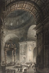 Belysning av korset i St. Peters på långfredagen 1787 (wc och etsning) av Giovanni Battista Piranesi