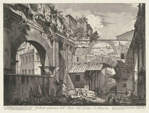 Innenansicht der Portikus des Octavia in Rom Veduta interna dell