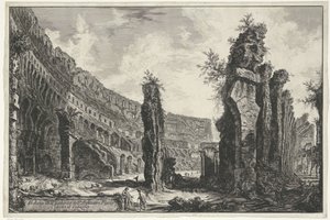 Innenansicht des Kolosseums in Rom (Gezichten op Rome) von Giovanni-Battista Piranesi