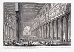Interiör av St. Pauls basilikan utanför murarna av Giovanni Battista Piranesi