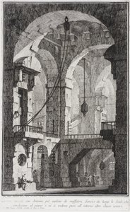 Interiör i ett fängelse av Giovanni Battista Piranesi