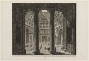 Pantheons interiör av Giovanni Battista Piranesi