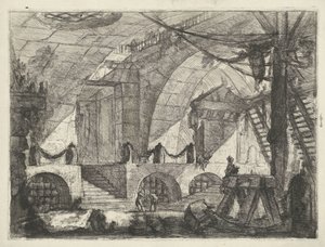 Kerker mötte zaagbok Kerkers (serietitel) Capric Inventions av Carceri alla Acqua Forte (serietitel) av Giovanni Battista Piranesi
