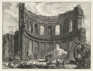 Kleine paleis i Hadrianus villa i Tivoli Rester av templet som kallas Appollo i Hadrianus villa nära Tivoli (titel på objektet) Gezichten op Rome (serietitel) Utsikter över Rom tecknade och graverade av Giambattista Piranesi-arkitekten Ve(nez)iano (serien av Giovanni-Battista Piranesi