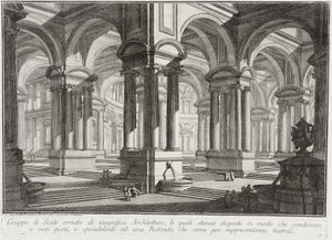 Magnifikt arkitektoniskt rum av Giovanni Battista Piranesi
