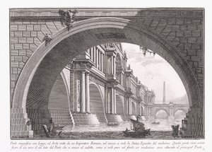 Magnifik bro med Loggia av Giovanni Battista Piranesi