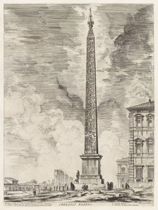 Egyptisk obelisk. Denna restes av påven Sixtus V på Piazza di S. Gio. Laterano, ur Vedute di Roma (Vyer över Rom) av Giovanni Battista Piranesi
