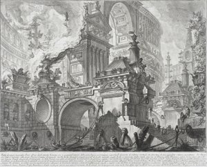 En del av en rymlig och magnifik hamn för de gamla romarnas användning som vetter mot ett stort marknadstorg, 1761-80