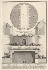 Plan över en grav på Appian Way i Vigna Buonamici Plan över en grav på den antika Via ..., 1756. av Giovanni Battista Piranesi