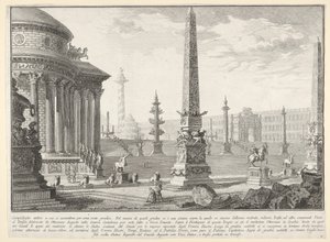 Platta 10: Det antika Capitolium steg upp med ungefär hundra steg [...] Campido..., 1743. av Giovanni Battista Piranesi