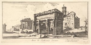 Bogen des Septimius Severus und Tempel der Concordia von Giovanni Battista Piranesi