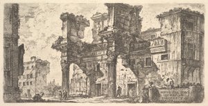 Platta 1: Del av Forum of Nerva Del av Forum of Nerva, ca. 1748. av Giovanni Battista Piranesi