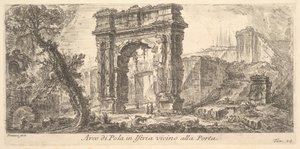 Tafel 24: Bogen von Pola in Istrien nahe dem Tor Arco di Pola in Istrien vicino alla Por..., ca. 1750