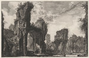 Sistos ruiner, eller den stora salen i de antoninska termerna av Giovanni Battista Piranesi