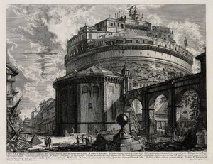 Baksidan av Hadrianus mausoleum, nu kallat Castel Sant