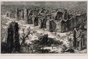 Ruinerna av Caracallas termer (ur: Vedute di Roma) av Giovanni Battista Piranesi