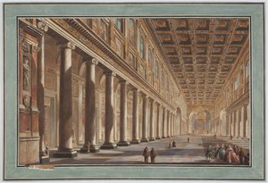 Santa Maria Maggiore, interiör, Rom av Giovanni Battista Piranesi