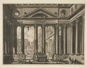 Andra frontispice av volym IV av Le Antichita? Romane av Giovanni-Battista Piranesi