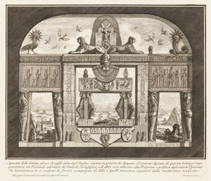 Utskärning av kaféet som heter den engelska som ligger på Piazza di Spagna..., från olika sätt att pryda stigarna av Giovanni Battista Piranesi