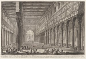 Inre vy av basilikan St. Paul utanför murarna av Giovanni-Battista Piranesi
