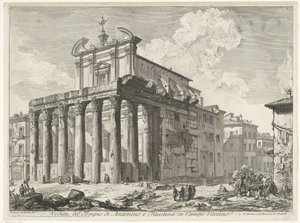 Tempel des Antoninus und Faustina in Rom von Giovanni-Battista Piranesi