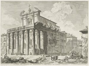 Tempel von Antoninus und Faustina in Rom von Giovanni-Battista Piranesi