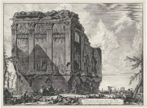 Tempel der Salus bei Rom von Giovanni-Battista Piranesi