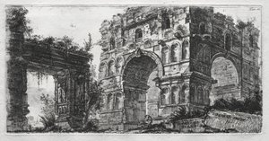 Dianas tempel. av Giovanni Battista Piranesi