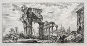 Temple of Jupiter Thunder av Giovanni Battista Piranesi