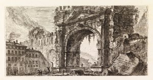 Augustusbågen i Rimini, ur serien Alcune vedute di Archi Trionfali, ed altri monumenti av Giovanni Battista Piranesi
