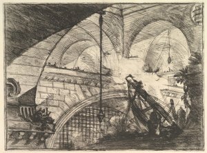 The Arch with a Shell Ornament, från Carceri dinvenzione Imaginary Prisons, ca. 1749-50. av Giovanni Battista Piranesi