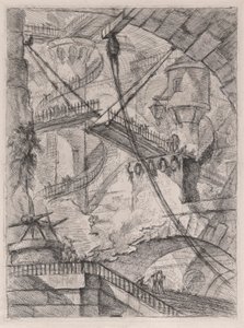 Die Zugbrücke, aus Carceri d von Giovanni-Battista Piranesi