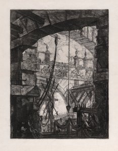 The Grand Piazza, tallrik 4 från Carceri d av Giovanni-Battista Piranesi
